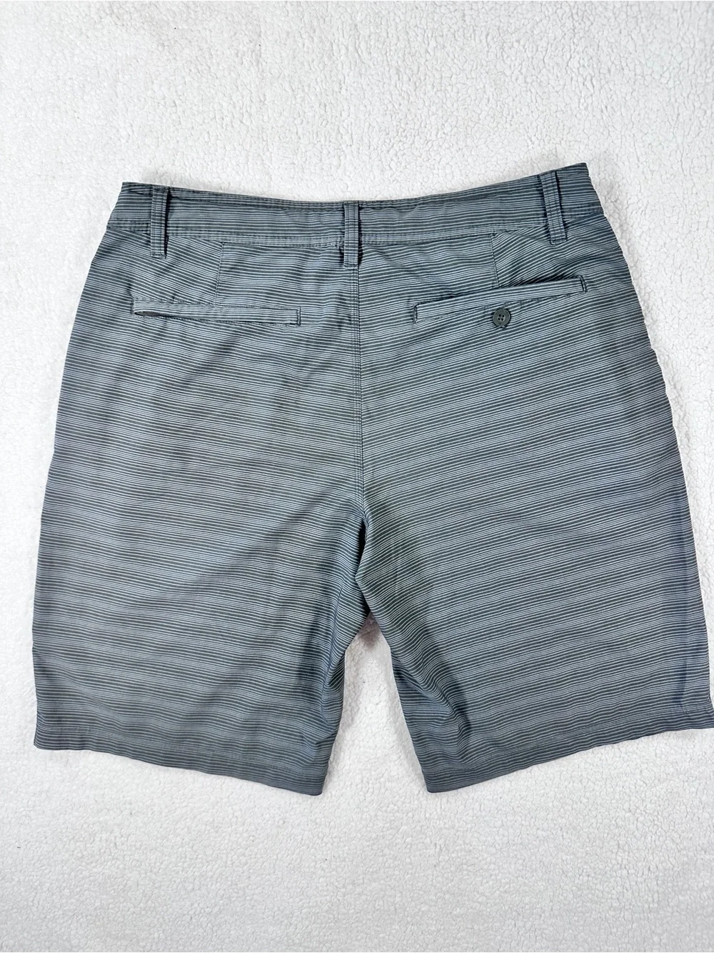 Hang Ten Men's Gray Striped Casual Board Shorts